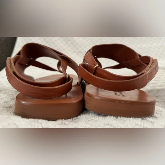 Mercedes Castillo Adria Sandal Napa Leather in Almond Size 41 US 11 Retail $395 - Picture 6 of 13